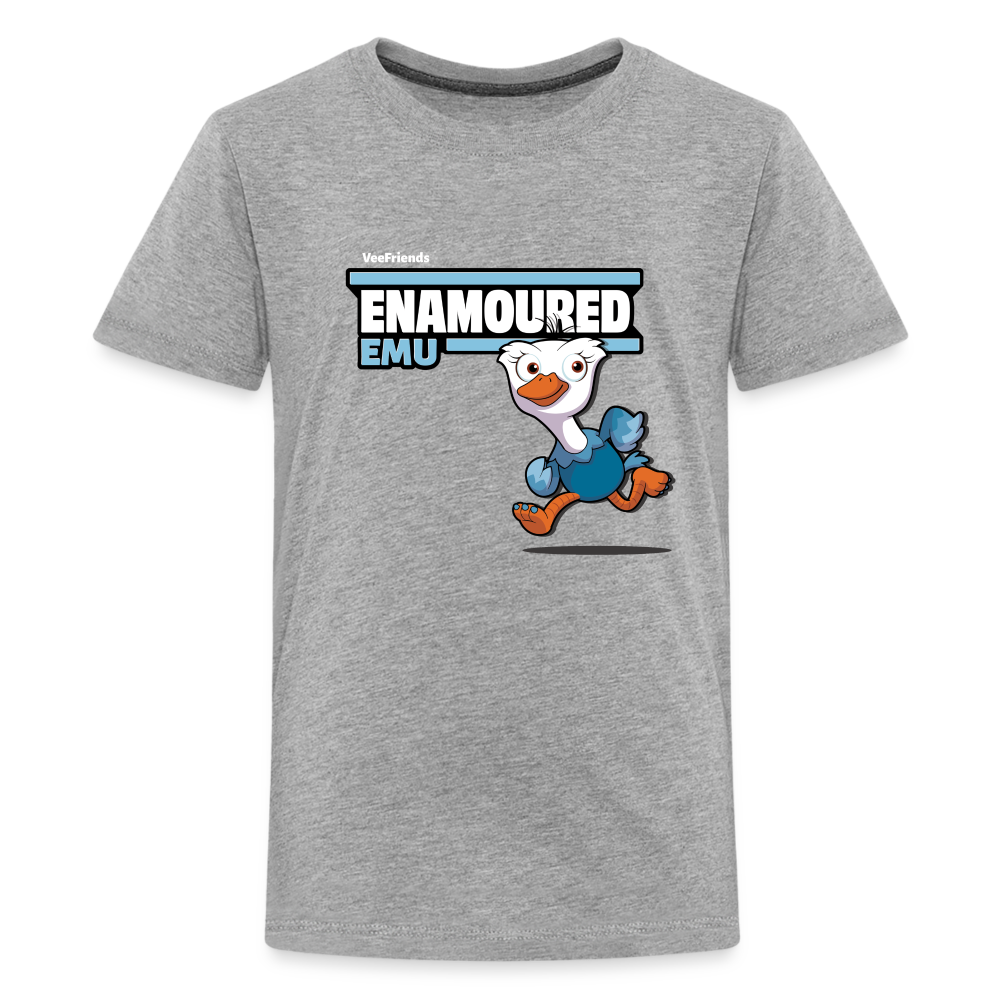 Enamoured Emu Character Comfort Kids Tee - heather gray