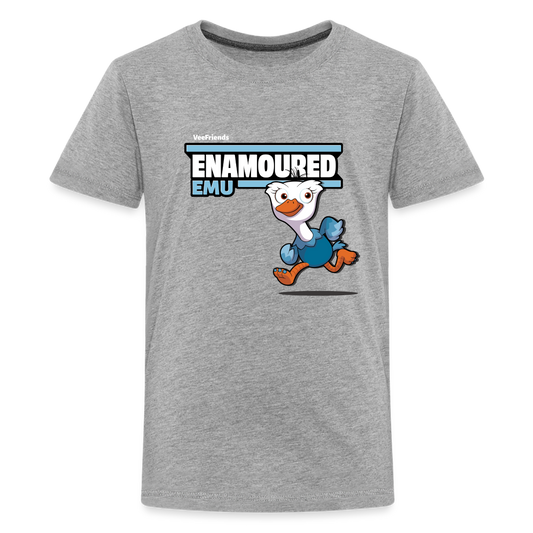 Enamoured Emu Character Comfort Kids Tee - heather gray