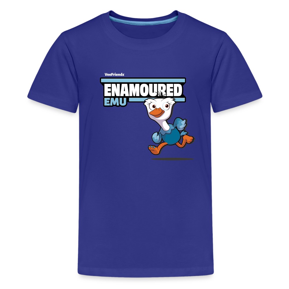 Enamoured Emu Character Comfort Kids Tee - royal blue