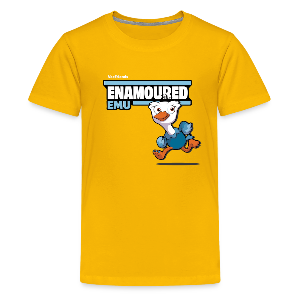 Enamoured Emu Character Comfort Kids Tee - sun yellow