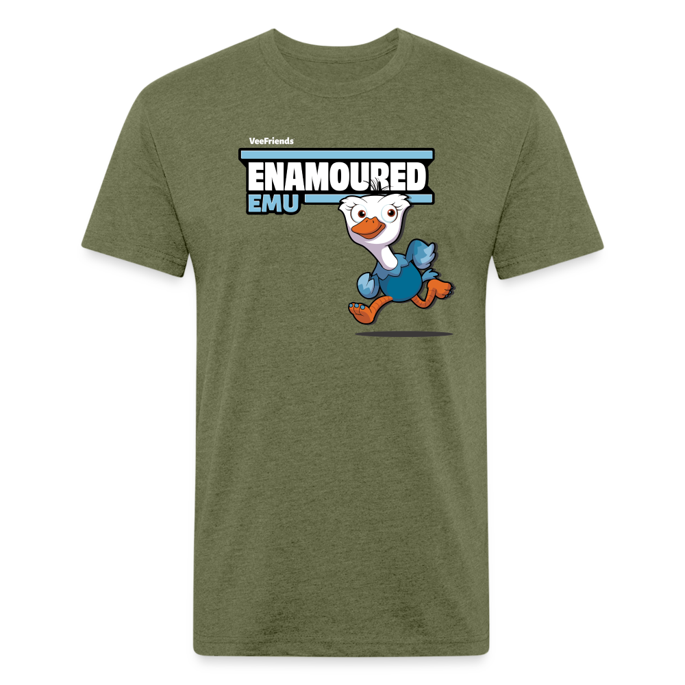 Enamoured Emu Character Comfort Adult Tee - heather military green