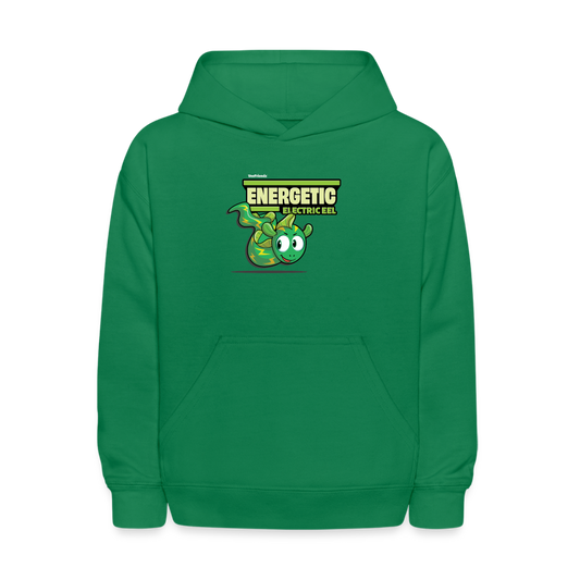 Energetic Electric Eel Character Comfort Kids Hoodie - kelly green