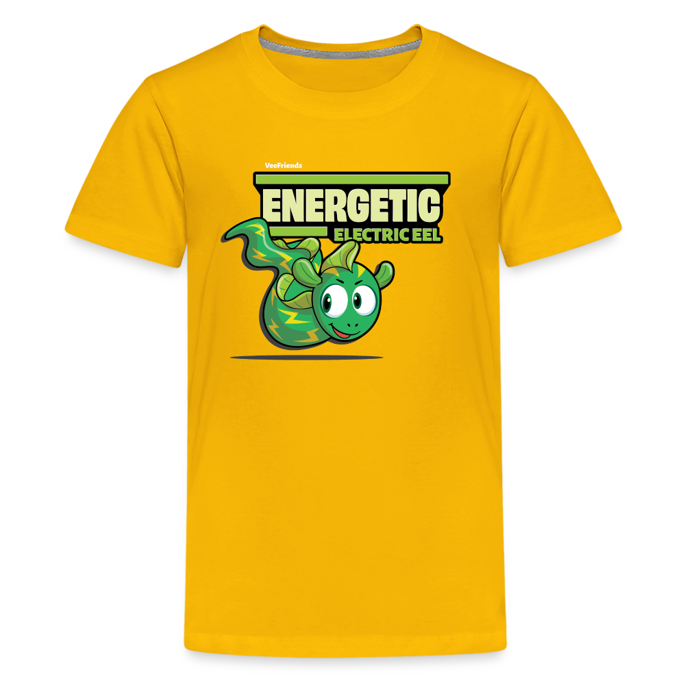 Energetic Electric Eel Character Comfort Kids Tee - sun yellow