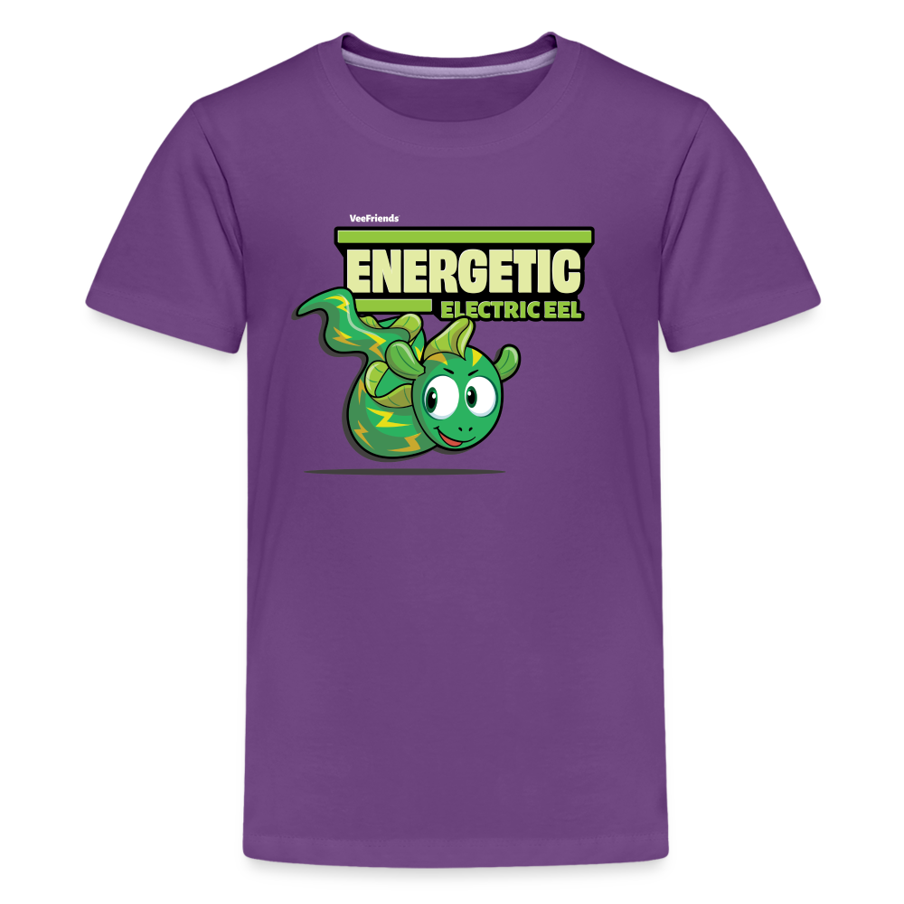 Energetic Electric Eel Character Comfort Kids Tee - purple