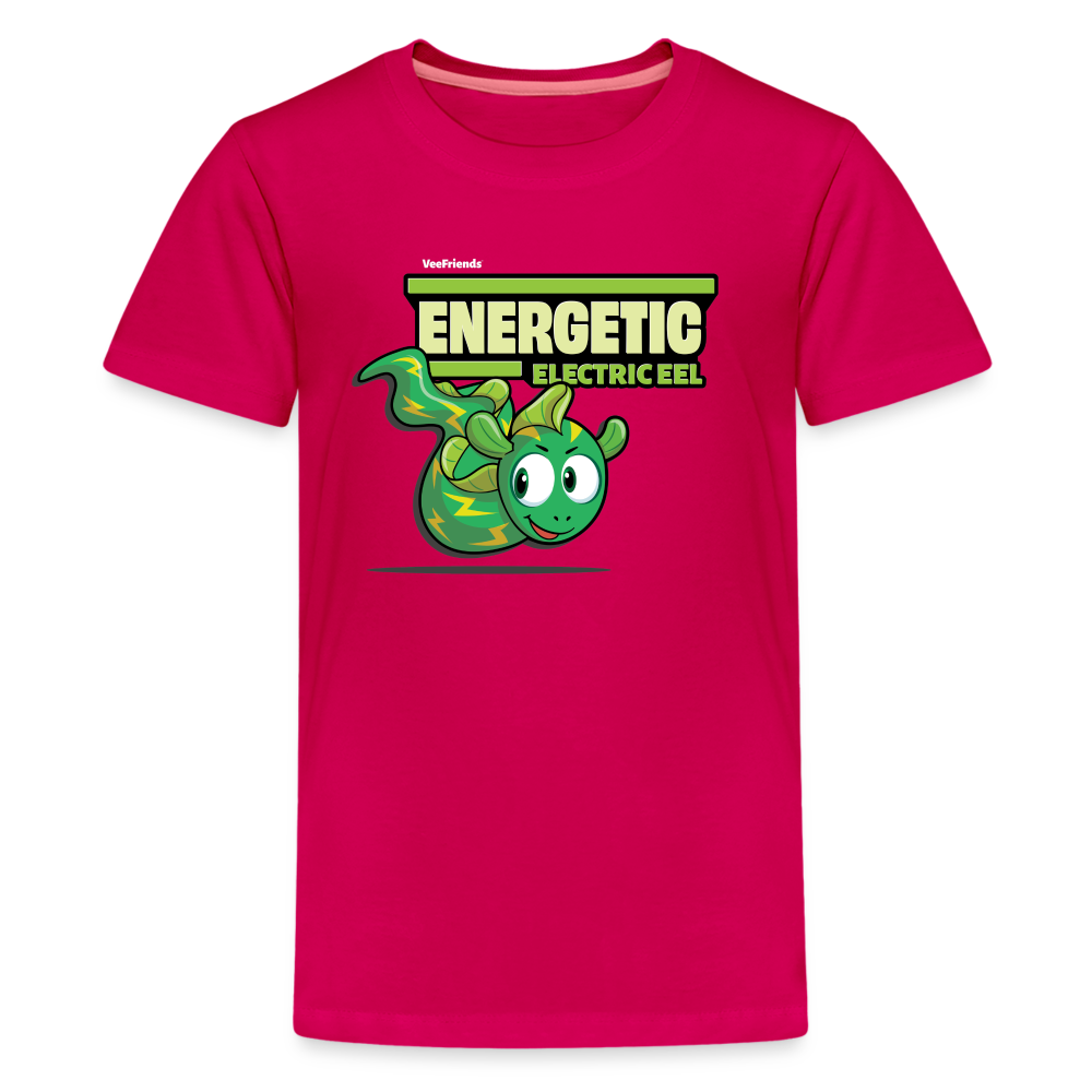 Energetic Electric Eel Character Comfort Kids Tee - dark pink