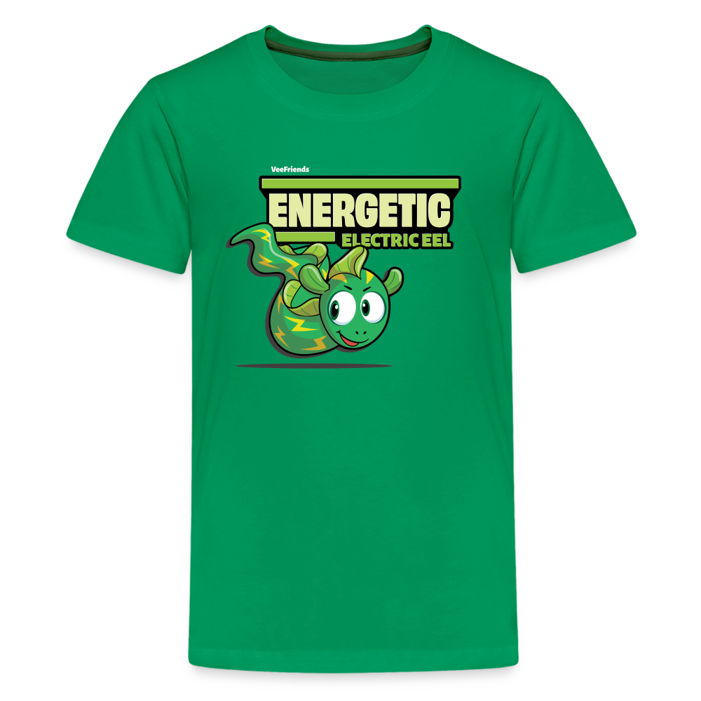 Energetic Electric Eel Character Comfort Kids Tee - kelly green