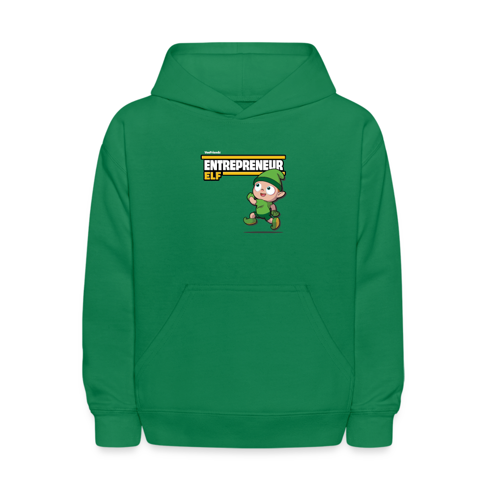 Entrepreneur Elf Character Comfort Kids Hoodie - kelly green