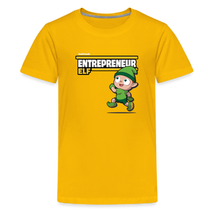 Entrepreneur Elf Character Comfort Kids Tee - sun yellow
