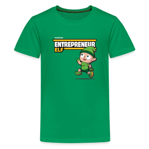 Entrepreneur Elf Character Comfort Kids Tee - kelly green