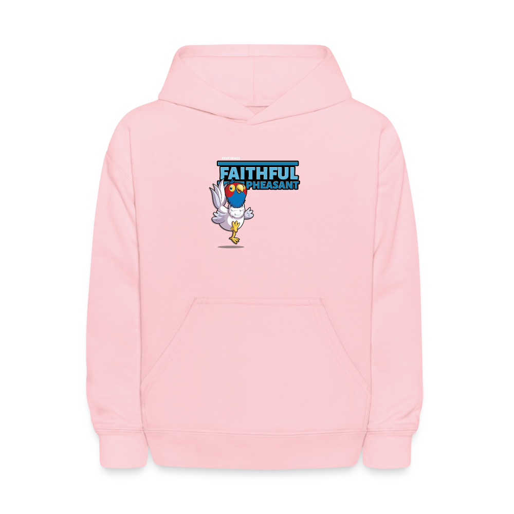 Faithful Pheasant Character Comfort Kids Hoodie - pink