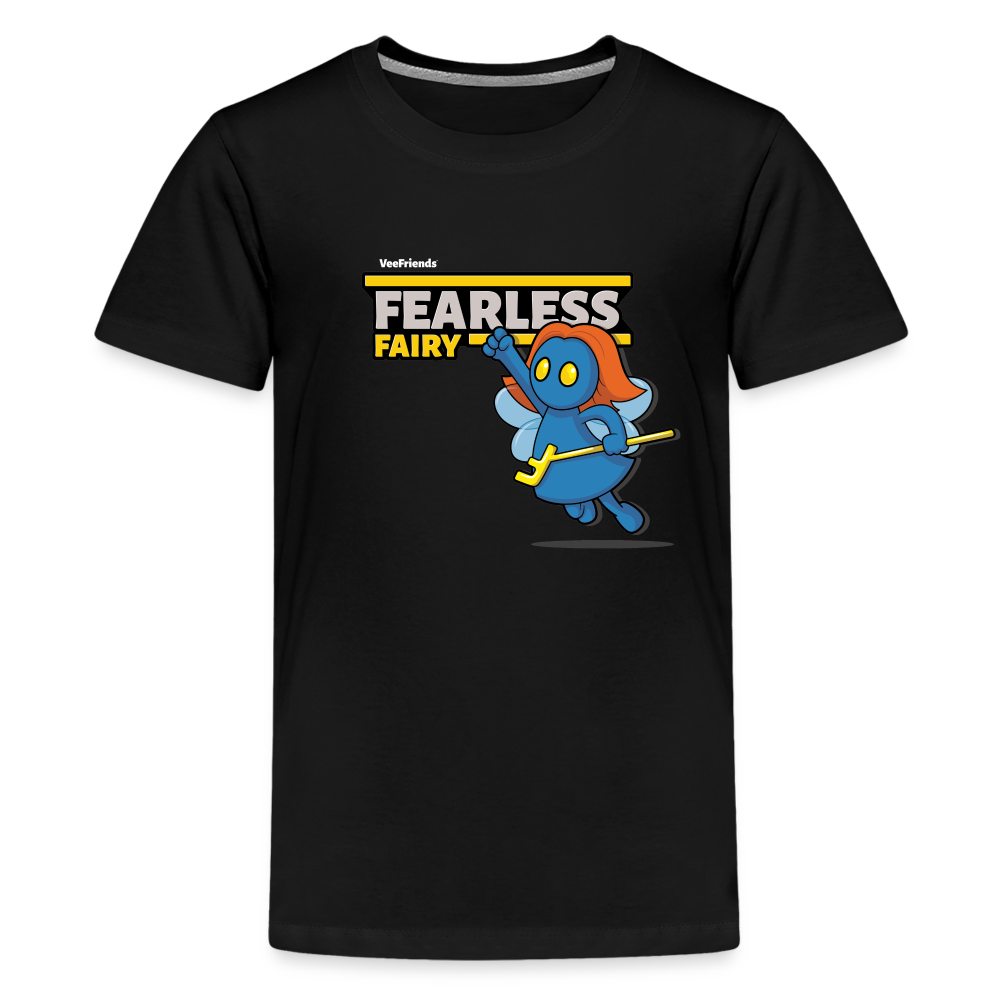 Fearless Fairy Character Comfort Kids Tee - black