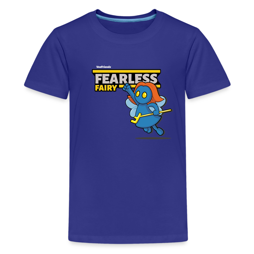 Fearless Fairy Character Comfort Kids Tee - royal blue