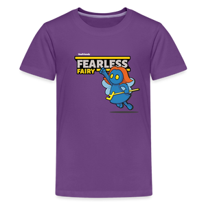 Fearless Fairy Character Comfort Kids Tee - purple