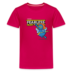 Fearless Fairy Character Comfort Kids Tee - dark pink