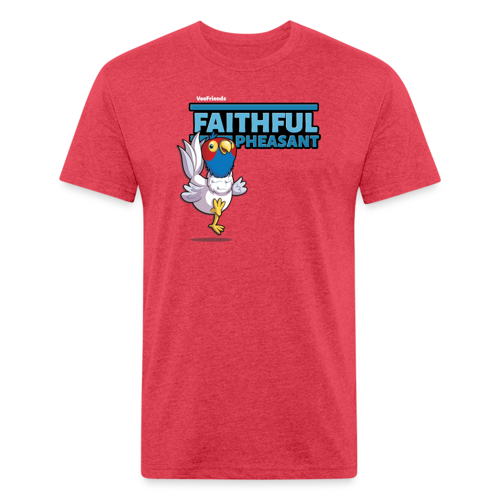 Faithful Pheasant Character Comfort Adult Tee - heather red