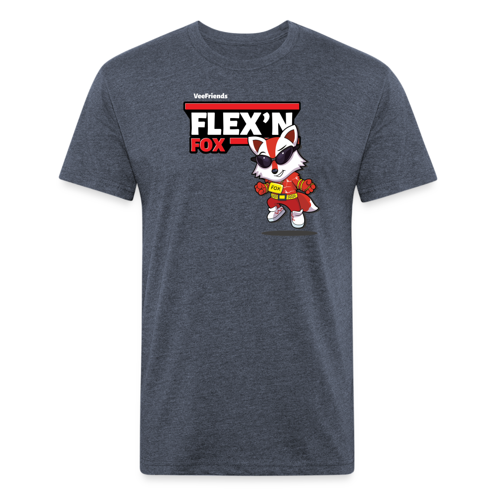 Flex’n Fox Character Comfort Adult Tee - heather navy