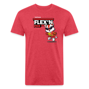 Flex’n Fox Character Comfort Adult Tee - heather red