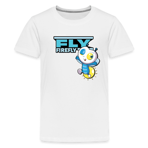 Fly Firefly Character Comfort Kids Tee - white
