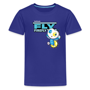 Fly Firefly Character Comfort Kids Tee - royal blue