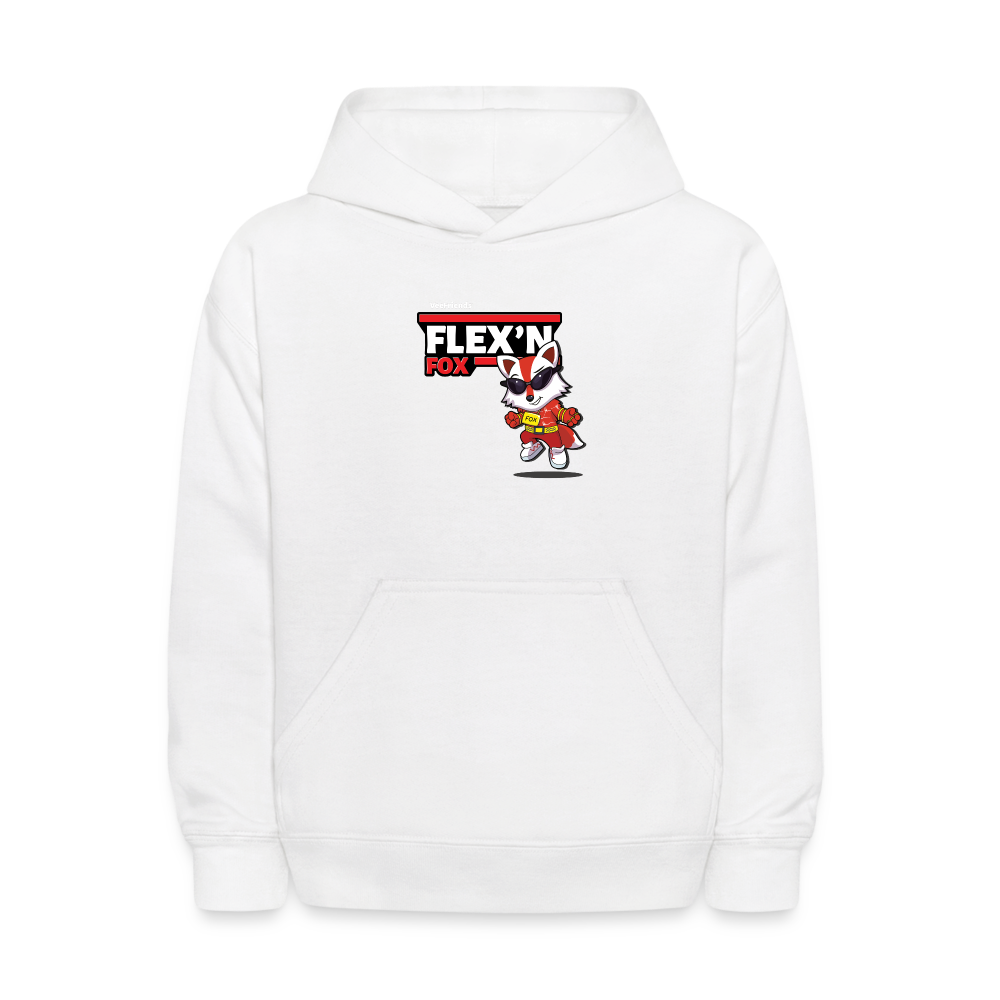 Flex’n Fox Character Comfort Kids Hoodie - white