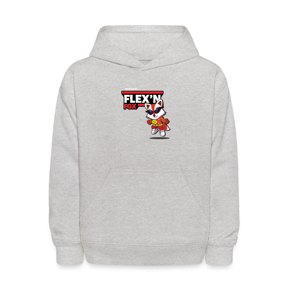 Flex’n Fox Character Comfort Kids Hoodie - heather gray