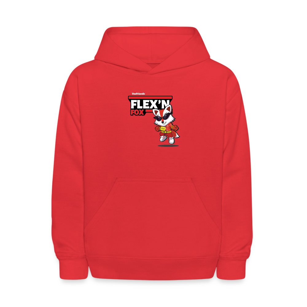 Flex’n Fox Character Comfort Kids Hoodie - red