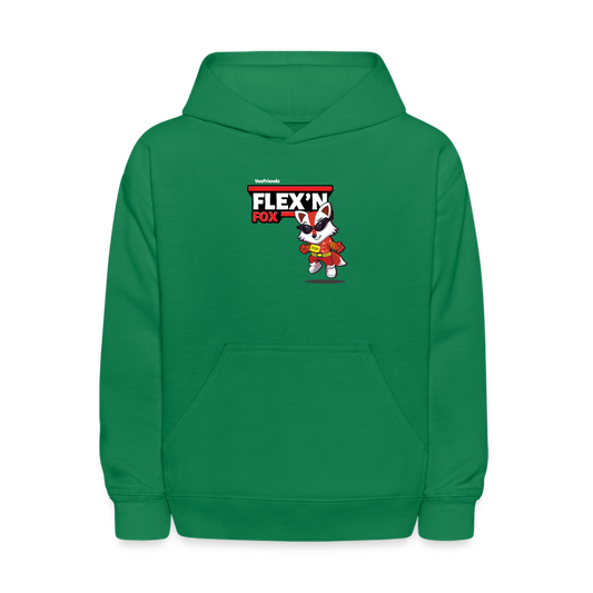 Flex’n Fox Character Comfort Kids Hoodie - kelly green