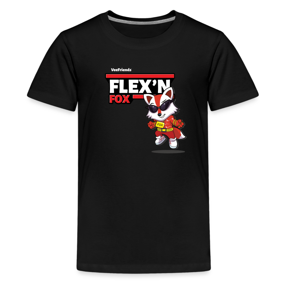 Flex’n Fox Character Comfort Kids Tee - black