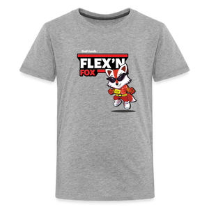 Flex’n Fox Character Comfort Kids Tee - heather gray