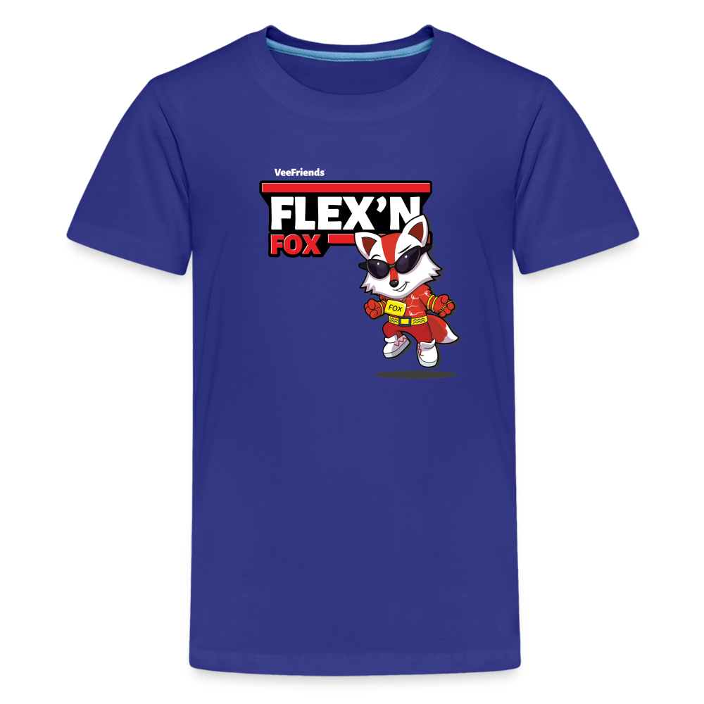 Flex’n Fox Character Comfort Kids Tee - royal blue