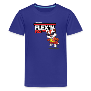 Flex’n Fox Character Comfort Kids Tee - royal blue