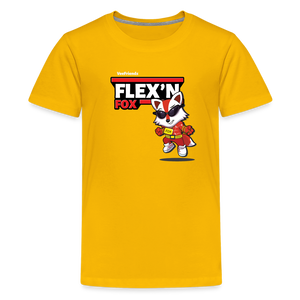 Flex’n Fox Character Comfort Kids Tee - sun yellow
