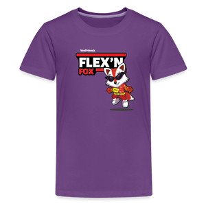 Flex’n Fox Character Comfort Kids Tee - purple