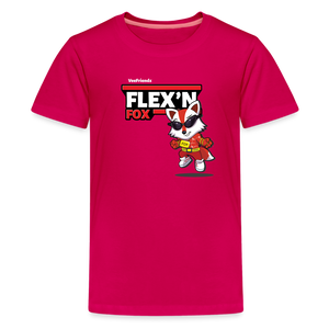 Flex’n Fox Character Comfort Kids Tee - dark pink