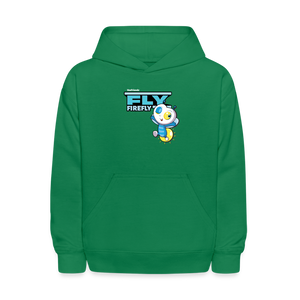 Fly Firefly Character Comfort Kids Hoodie - kelly green