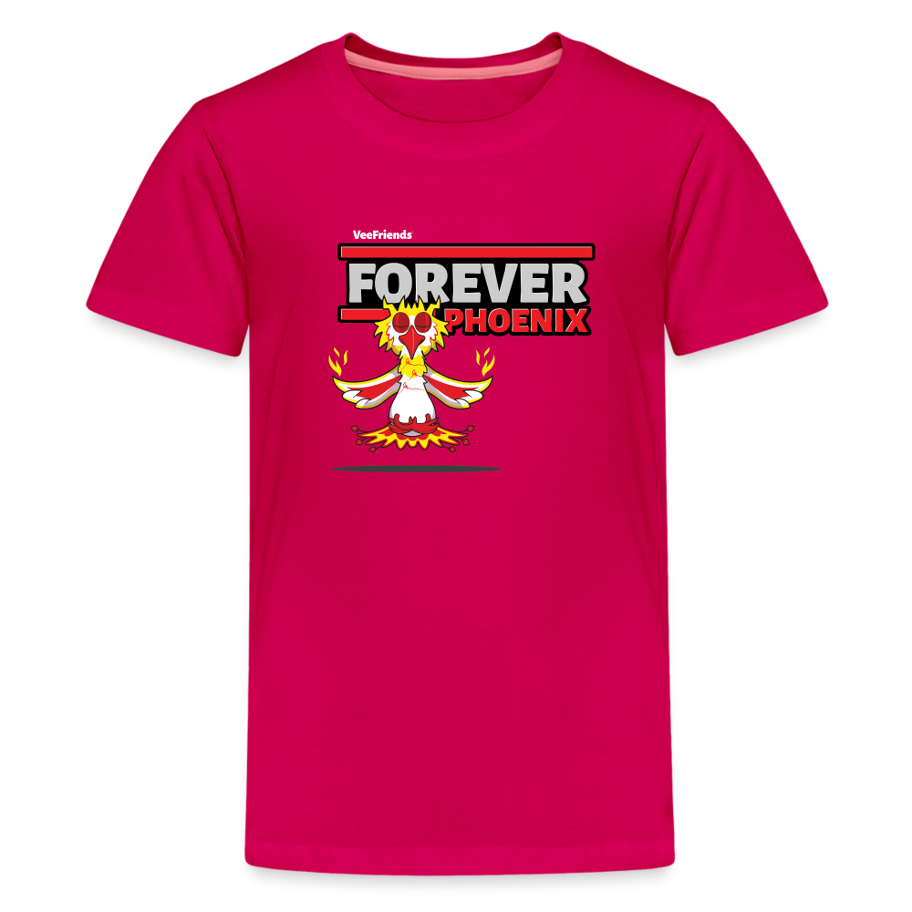 Forever Phoenix Character Comfort Kids Tee - dark pink