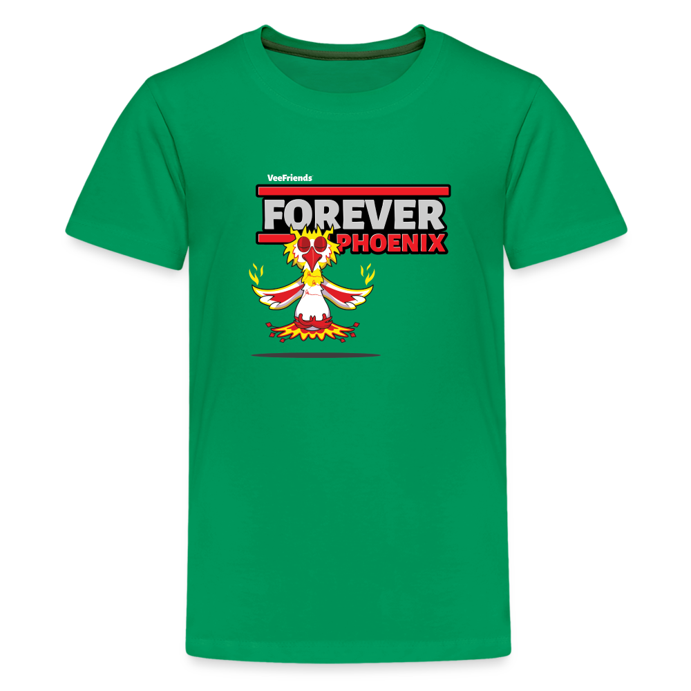 Forever Phoenix Character Comfort Kids Tee - kelly green