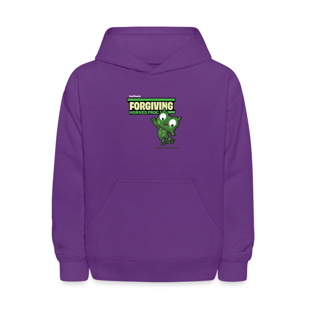 Forgiving Horned Frog Character Comfort Kids Hoodie - purple