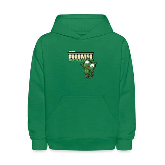 Forgiving Horned Frog Character Comfort Kids Hoodie - kelly green