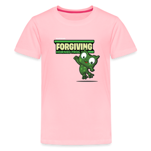 Forgiving Horned Frog Character Comfort Kids Tee - pink