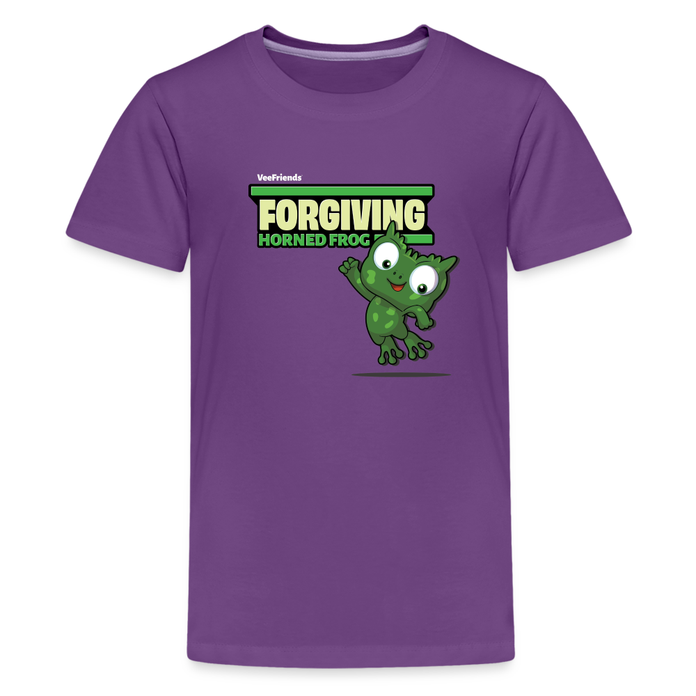 
            
                Load image into Gallery viewer, Forgiving Horned Frog Character Comfort Kids Tee - purple
            
        