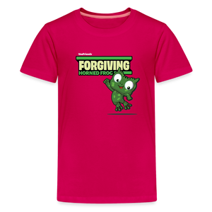 
            
                Load image into Gallery viewer, Forgiving Horned Frog Character Comfort Kids Tee - dark pink
            
        