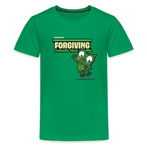Forgiving Horned Frog Character Comfort Kids Tee - kelly green