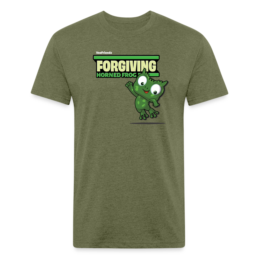 Forgiving Horned Frog Character Comfort Adult Tee - heather military green