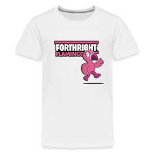 Forthright Flamingo Character Comfort Kids Tee - white