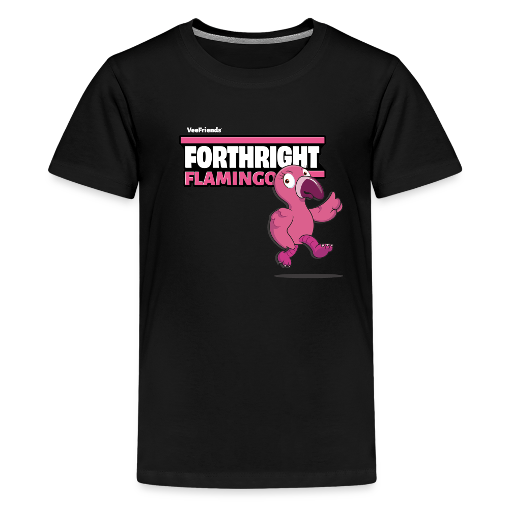 Forthright Flamingo Character Comfort Kids Tee - black