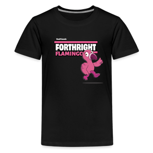 Forthright Flamingo Character Comfort Kids Tee - black