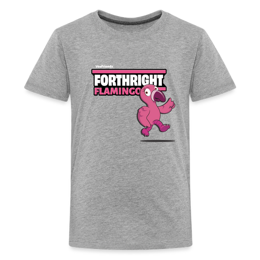 Forthright Flamingo Character Comfort Kids Tee - heather gray