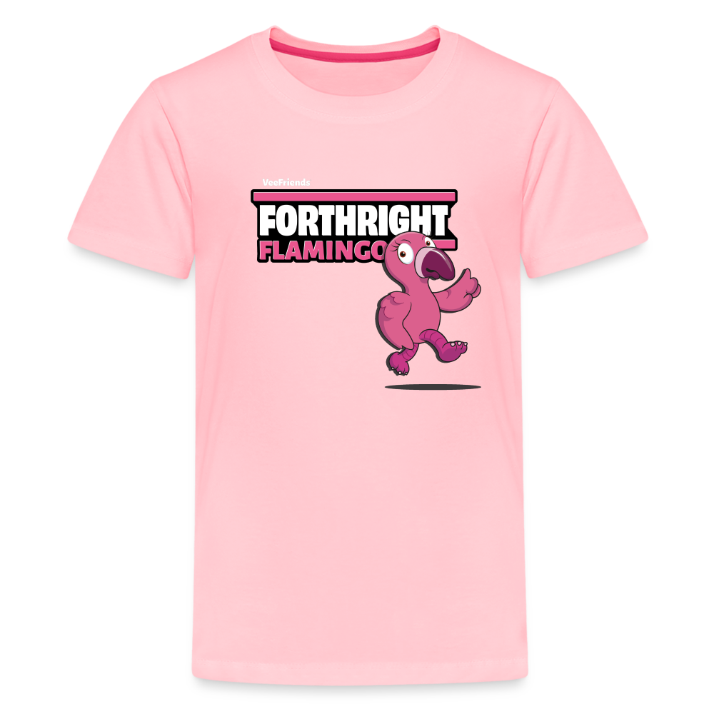 Forthright Flamingo Character Comfort Kids Tee - pink