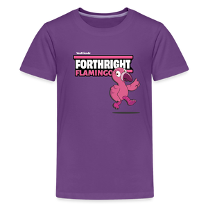 Forthright Flamingo Character Comfort Kids Tee - purple